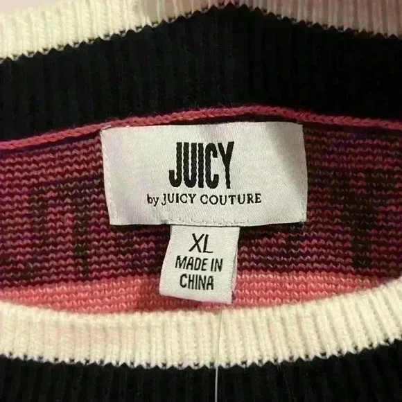 Juicy Couture Sweater size XL Pink Y2K style NWT - Picture 6 of 7